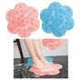 Pink Non-Slip Silicone Foot Massage Pad with Suction for Bathroom V1237-ZY-506-0640