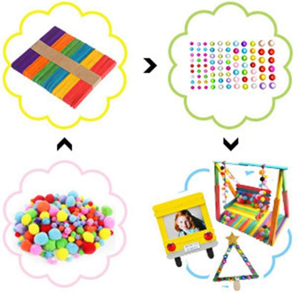 Colorful Mega Craft Kit with Pipe Cleaners, Moving Eyes, Balls, MultiColor V1237-ZY-506-0642