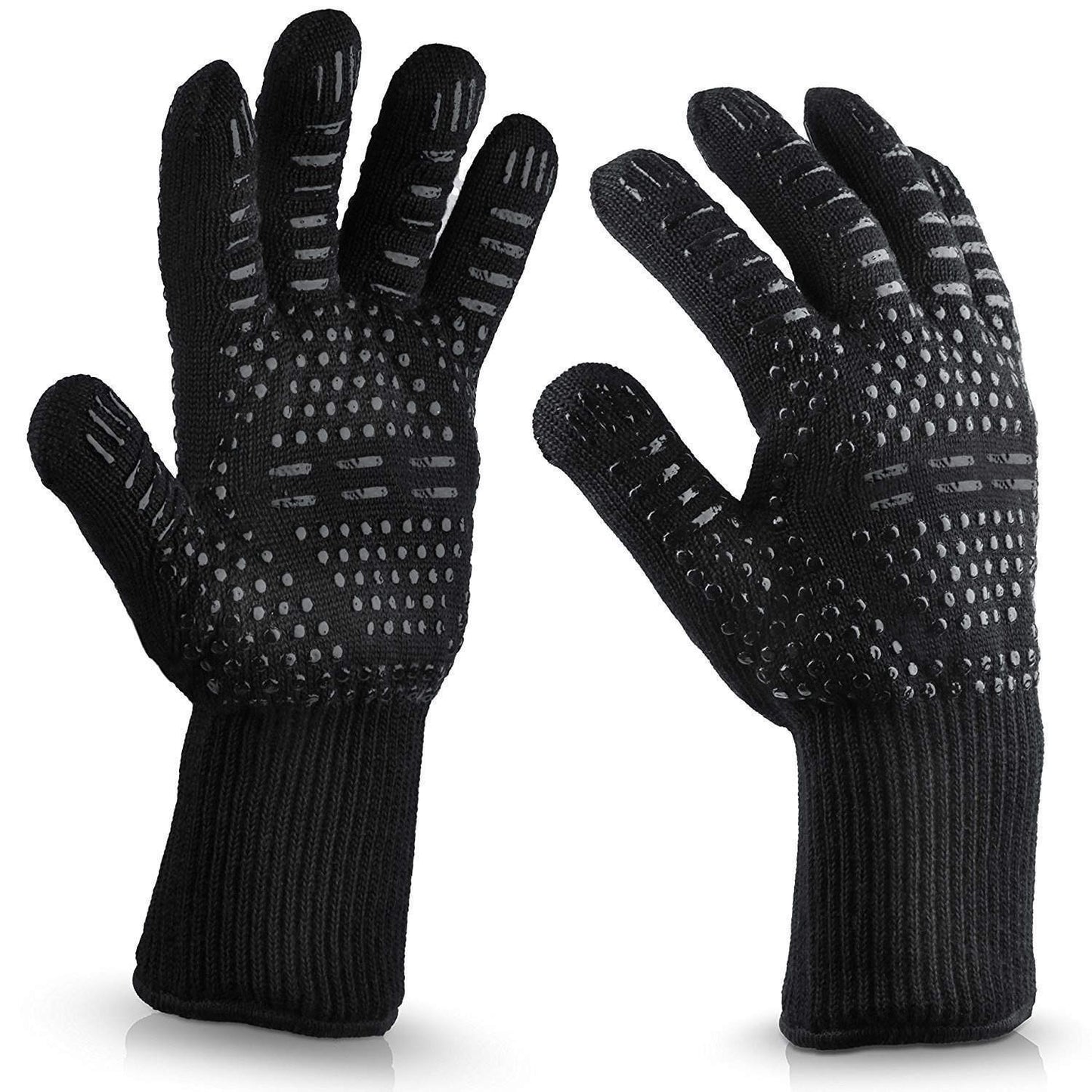 Grill mitt with super grip, Black V1237-ZY-506-0643