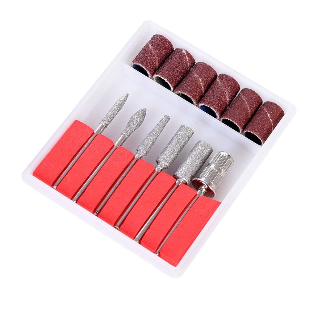 6pc drill bits for electric file sanding bands, silver V1237-ZY-506-0644