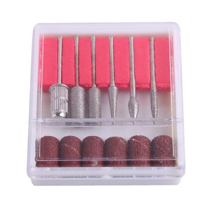6pc drill bits for electric file sanding bands, silver V1237-ZY-506-0644