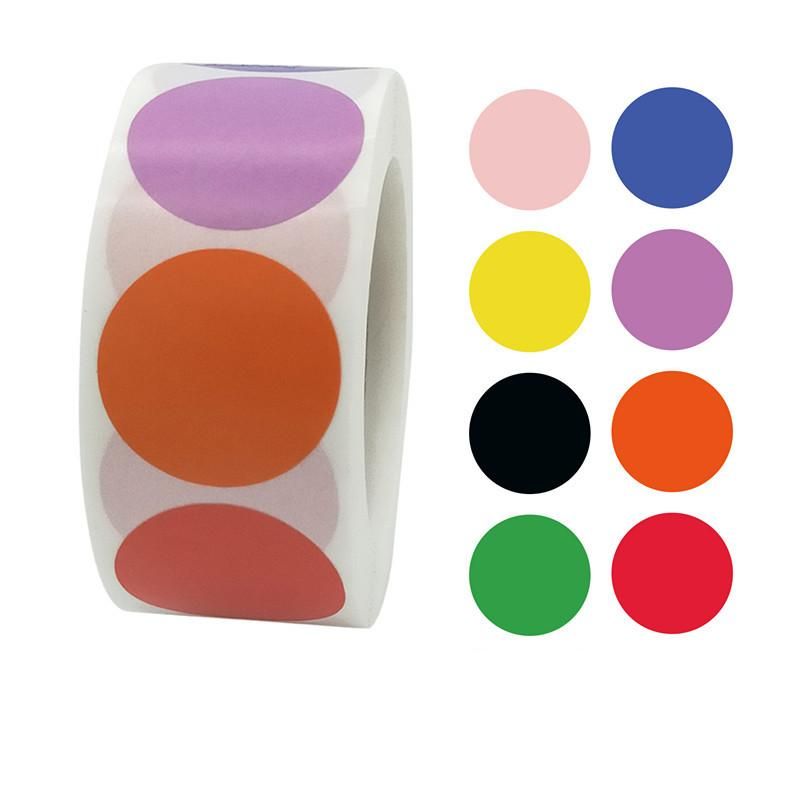 500pcs Dots Motif Cartoon Stickers, MultiColor V1237-ZY-506-0646