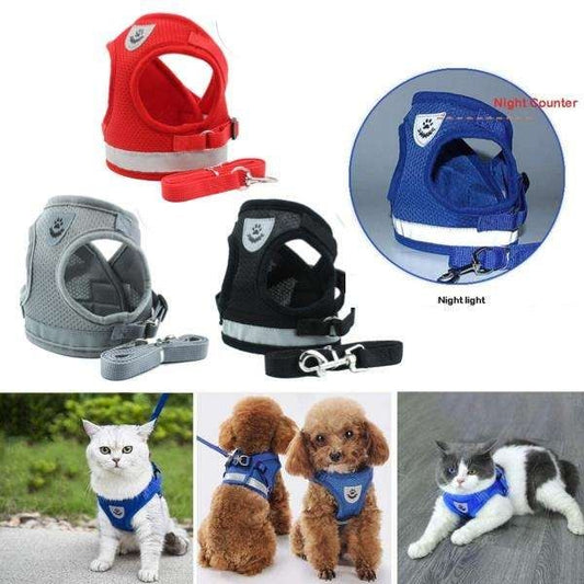 Cat Dog Harness Adjustable, M Blue V1237-ZY-506-0669