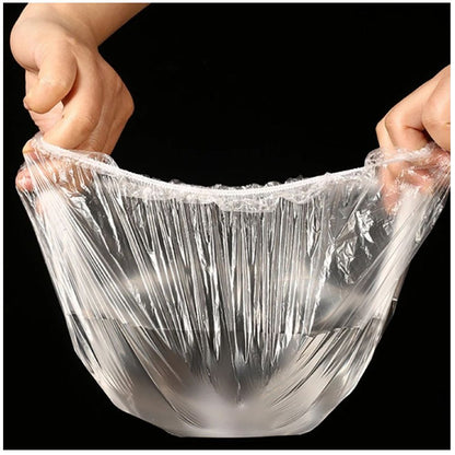 100-pack Elastic Food Covers, Transparent V1237-ZY-506-0689