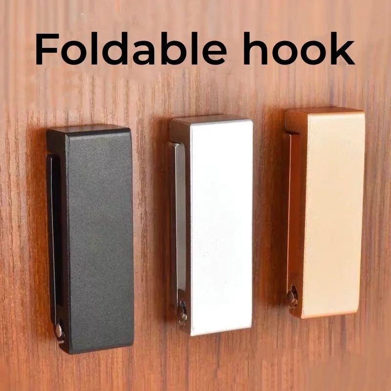 2pcs foldable wall hooks for clothes, mounted, with Guld compatibility V1237-ZY-506-0690