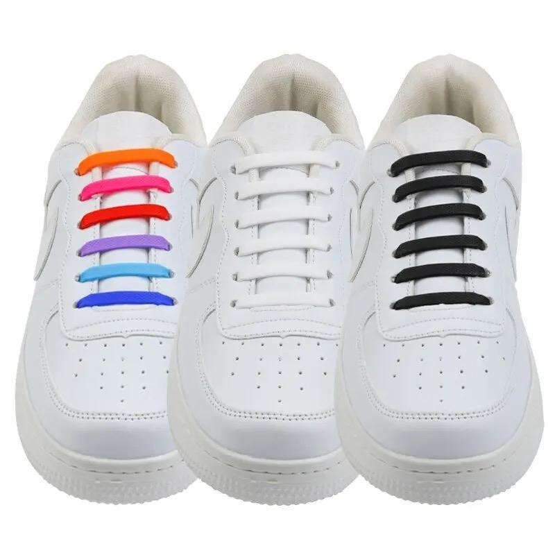 White No-Tie Elastic Shoelaces, One Size, 2pcs V1237-ZY-506-0691