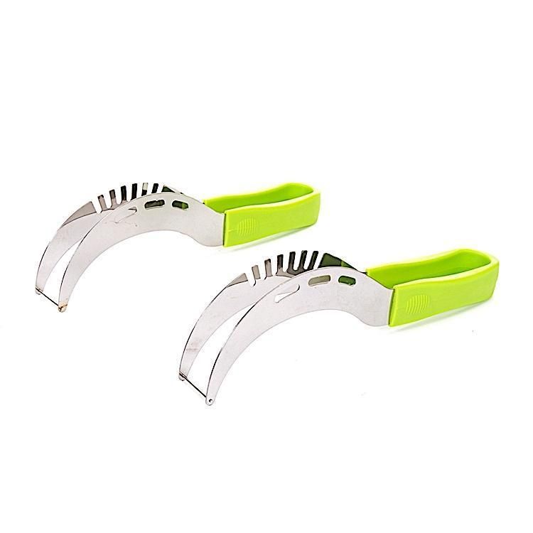 Stainless steel melon cutter watermelon slicer, silver V1237-ZY-506-0696