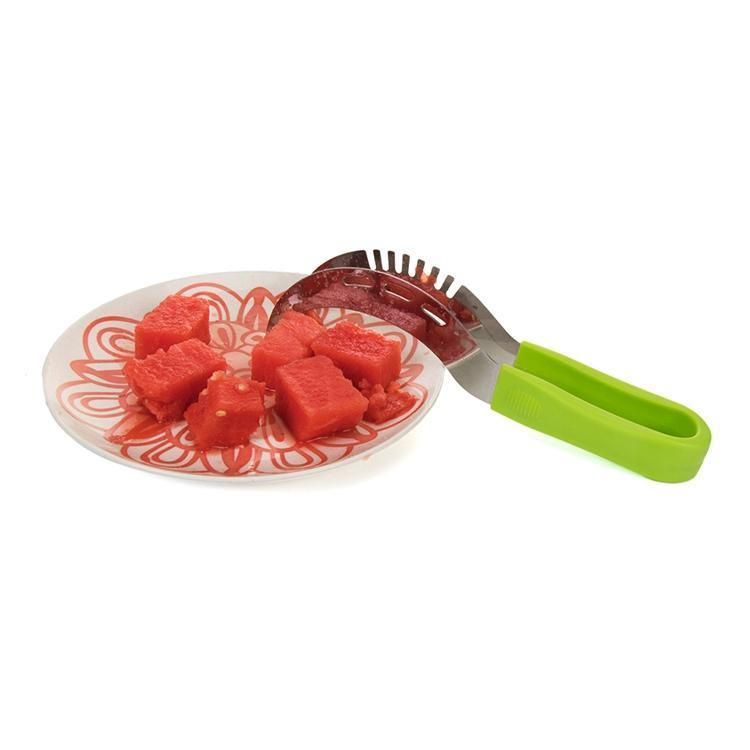 Stainless steel melon cutter watermelon slicer, silver V1237-ZY-506-0696