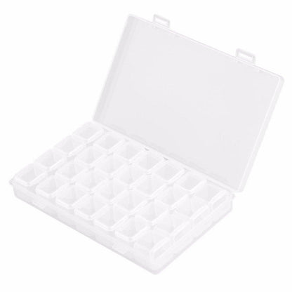 28-Slots Clear Diamond Painting Storage Box, Compatible with DIY Craft Organizers V1237-ZY-506-0697