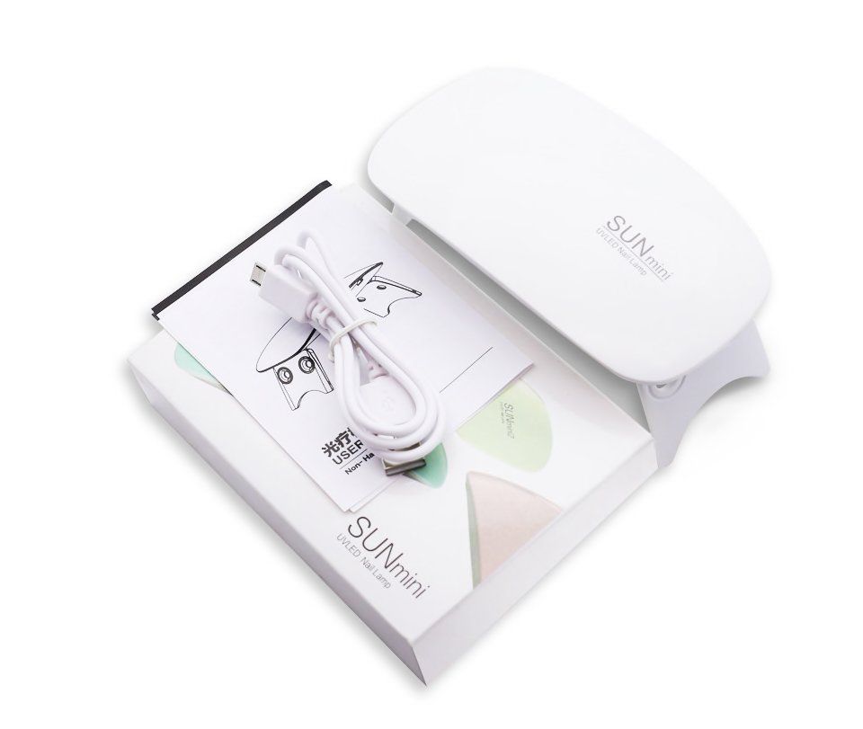 Mini UV LED Nail Lamp 12W for Gel Polish Hybrid Gel, Pink V1237-ZY-506-0700
