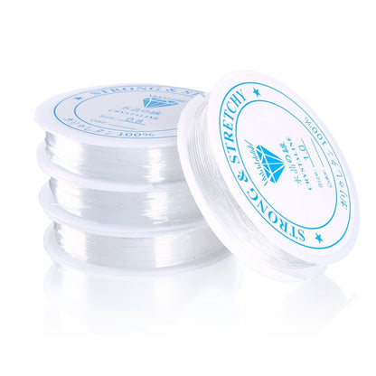 2-pack 0.8mm Transparent Elastic Thread for Jewelry Making, 8m V1237-ZY-506-0712