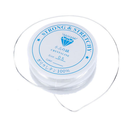 2-pack 0.8mm Transparent Elastic Thread for Jewelry Making, 8m V1237-ZY-506-0712
