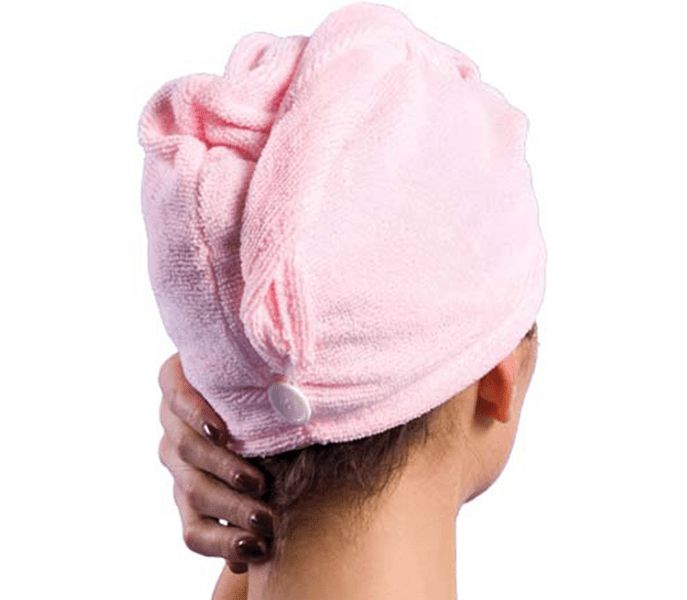 Microfiber hair towel turban, White V1237-ZY-506-0715