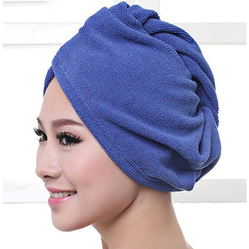 Microfiber hair turban towel, pink V1237-ZY-506-0716