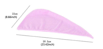 Microfiber hair turban towel, light blue V1237-ZY-506-0718