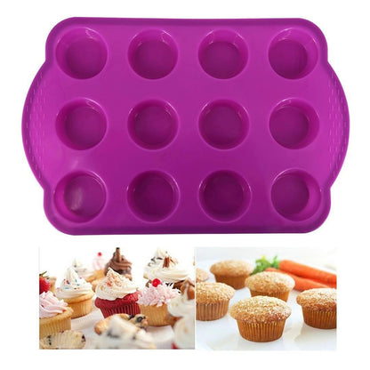 Mini Muffin Tray, Purple, Baking Tin for Muffins V1237-ZY-506-0721