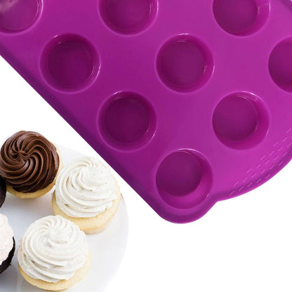 Mini Muffin Tray, Purple, Baking Tin for Muffins V1237-ZY-506-0721