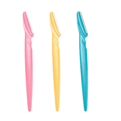 3-Pack Eyebrow and Beard Knife Set, Multicolor V1237-ZY-506-0724