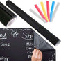 Reusable Self-Adhesive Chalk Poster with Crayons, Black V1237-ZY-506-0733
