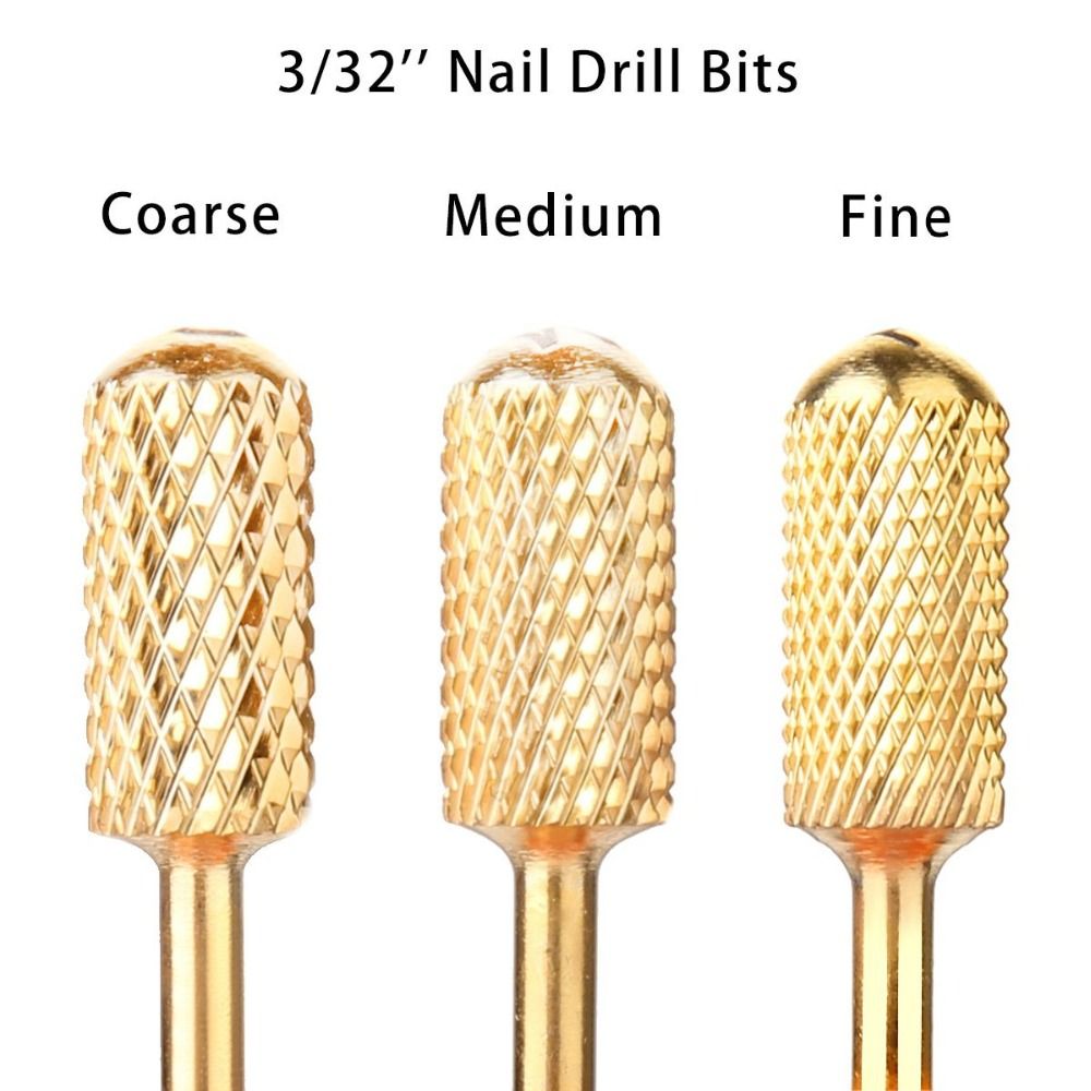 Electric file bits, medium grit rounded gold, compatible with most electric files V1237-ZY-506-0742