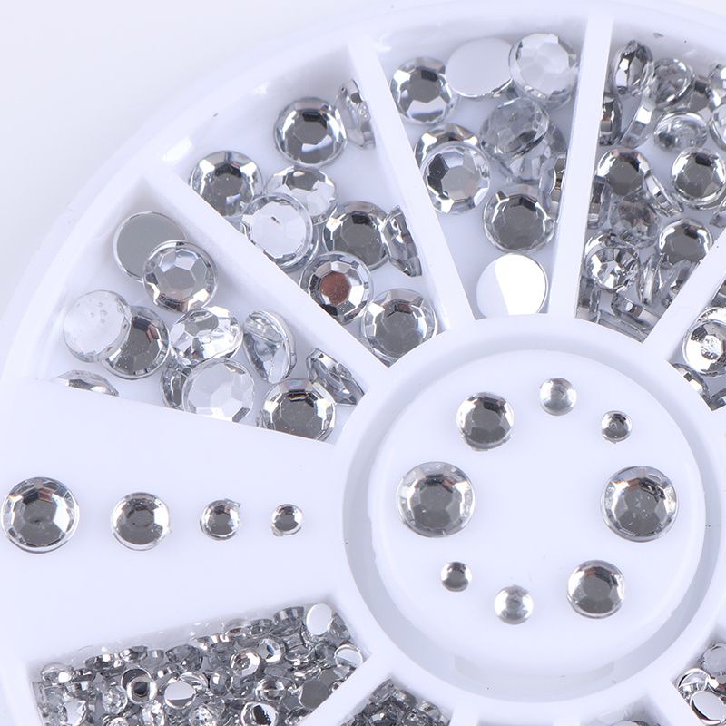 Rhinestone 4 sizes, Silver Clear V1237-ZY-506-0745