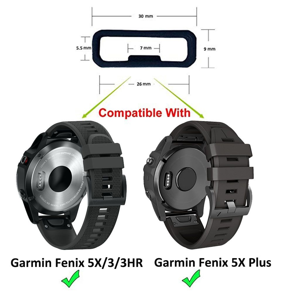 10-Pack Black Loops for 22 mm Watch Straps, 22mm V1237-ZY-506-0748