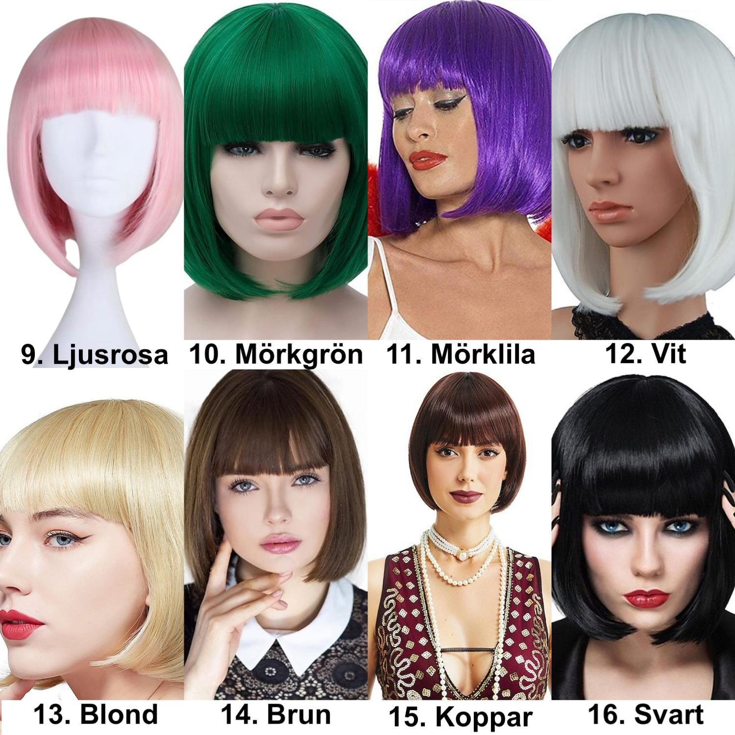 Black Synthetic Wig for Party Pride Parades Cosplay V1237-ZY-506-0761