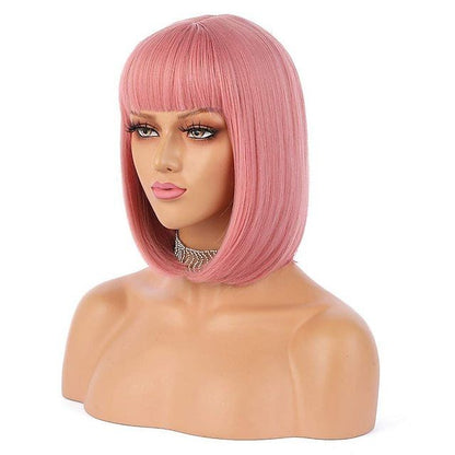 Synthetic Wig for Party Cosplay Pride Parades, Cerise V1237-ZY-506-0763