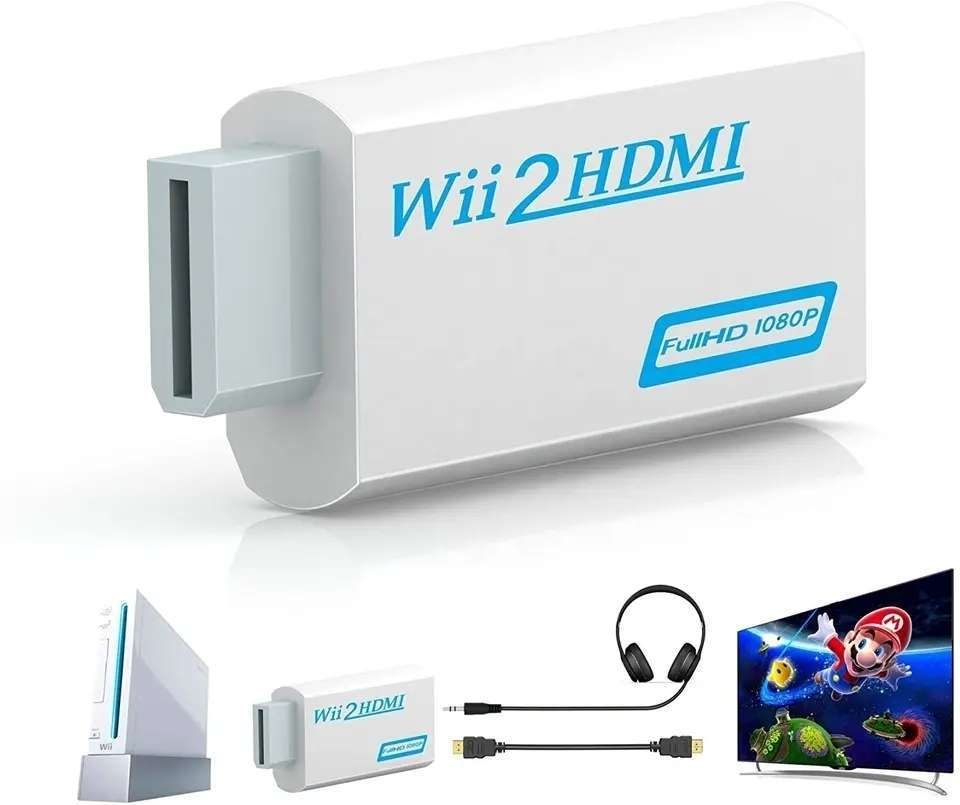 Wii to HDMI Adapter White, Compatible with Nintendo Wii Full HD 1080p V1237-ZY-506-0765