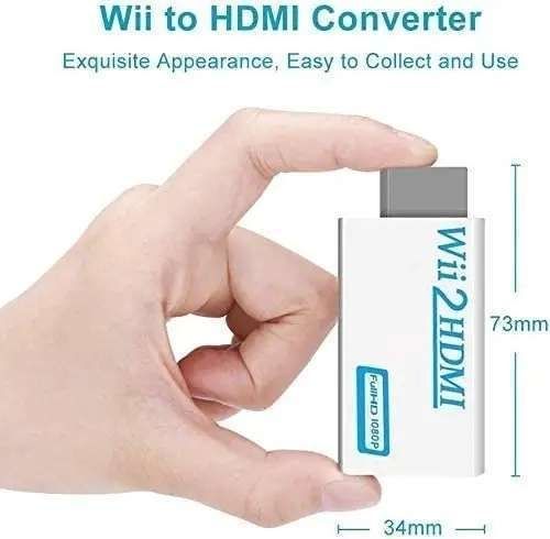 Wii to HDMI Adapter White, Compatible with Nintendo Wii Full HD 1080p V1237-ZY-506-0765