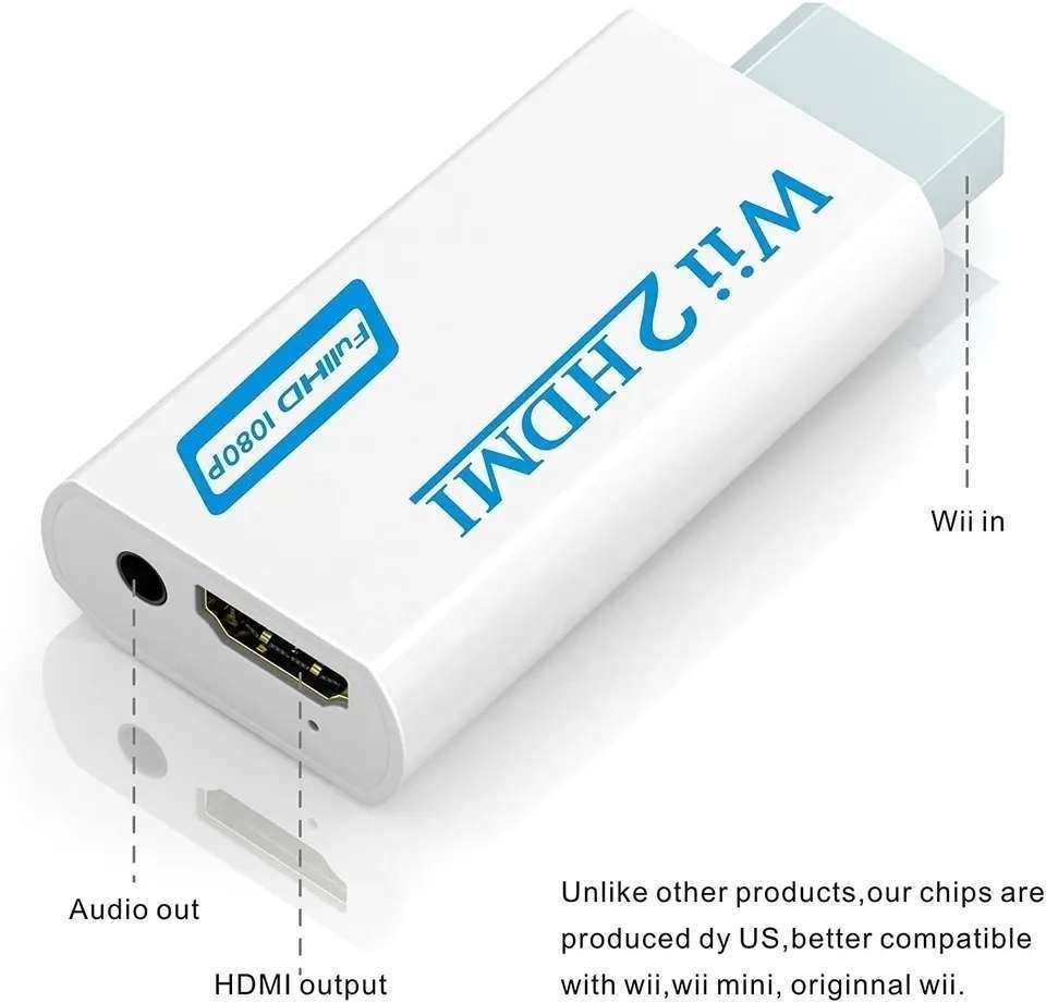 Wii to HDMI Adapter White, Compatible with Nintendo Wii Full HD 1080p V1237-ZY-506-0765
