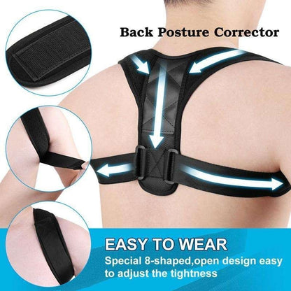 Posture correction vest in Black V1237-ZY-506-0766