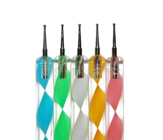 5pcs nail art dotting tool pens, MultiColor V1237-ZY-506-0768