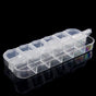 12-compartment transparent storage box, 13 x 5 cm V1237-ZY-506-0772