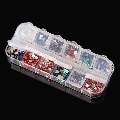 12-compartment transparent storage box, 13 x 5 cm V1237-ZY-506-0772