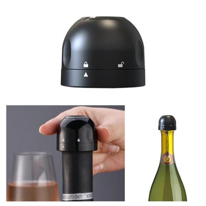 2 Champagne Cork Stoppers, Vacuum Sealer for Wine Bottles V1237-ZY-506-0789