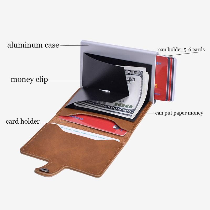RFID NFC Card Holder Wallet, 5 Cards, Black V1237-ZY-506-0790