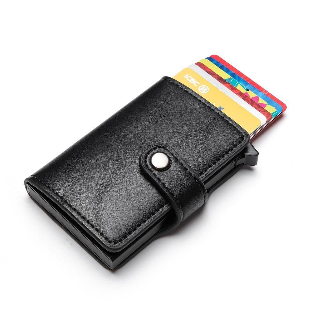 5 Cards Wallet Card Holder with RFID NFC Protection, Dark Brown V1237-ZY-506-0791