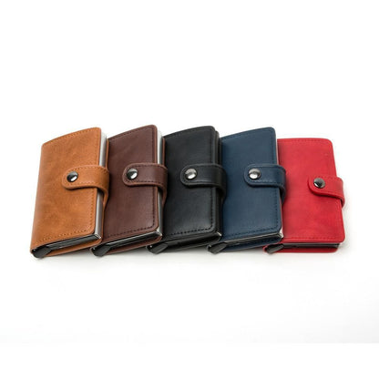 5 Cards Wallet Card Holder with RFID & NFC Protection, Dark blue V1237-ZY-506-0792