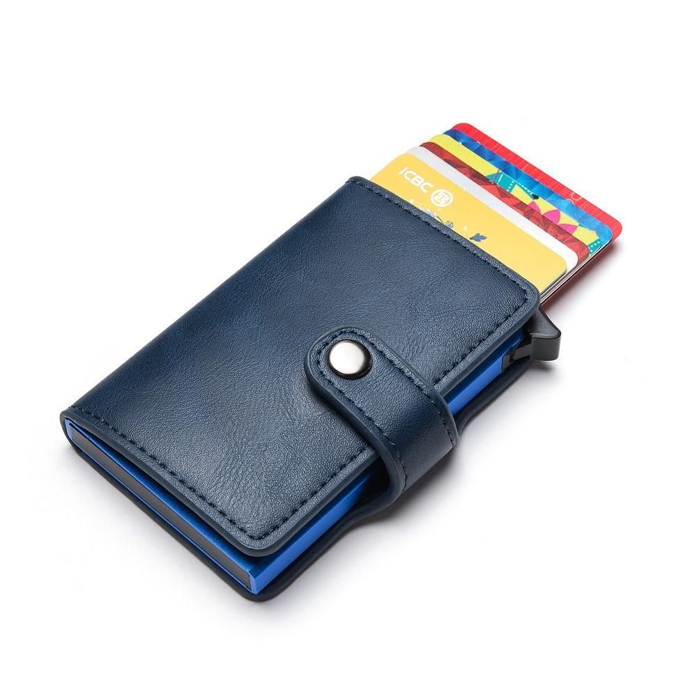 5 Cards Wallet Card Holder with RFID & NFC Protection, Dark blue V1237-ZY-506-0792