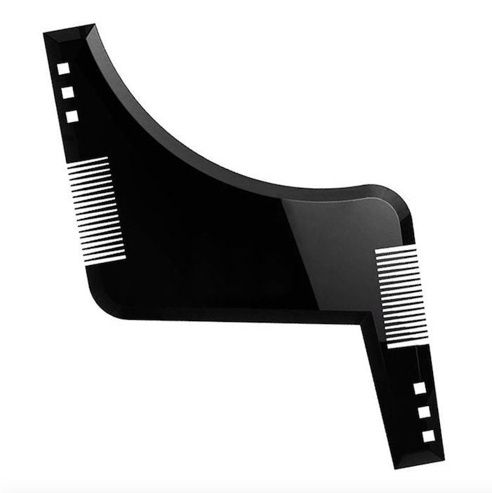 Beard comb, black - Sturdy beard styling tool V1237-ZY-506-0806