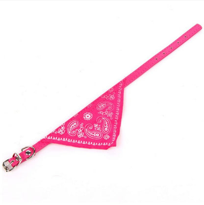 Dog Collar Bandana Scrunchie Scarf for Cats and Dogs, Black V1237-ZY-506-0808