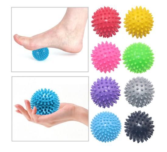 2pcs Spiky Ball Round Muscle Massage Roller, Random Color V1237-ZY-506-0811