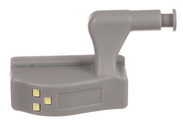 3-pack Universal LED Hinge Sensor Light for Cabinet Wardrobe Kitchen Night Light, Grey V1237-ZY-506-0819