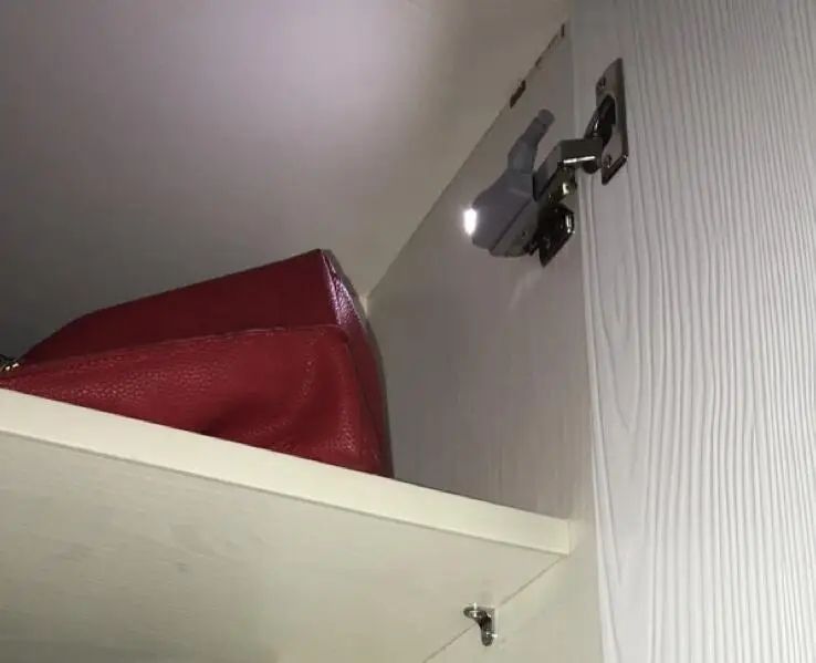 3-pack Universal LED Hinge Sensor Light for Cabinet Wardrobe Kitchen Night Light, Grey V1237-ZY-506-0819