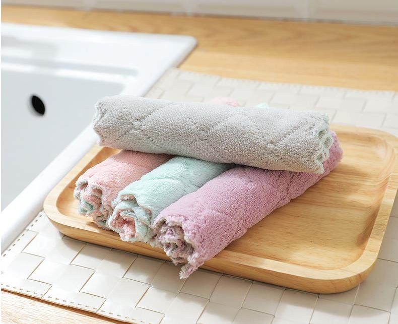 2pcs Microfiber Cloth, Super Absorbent Dishcloth V1237-ZY-506-0820