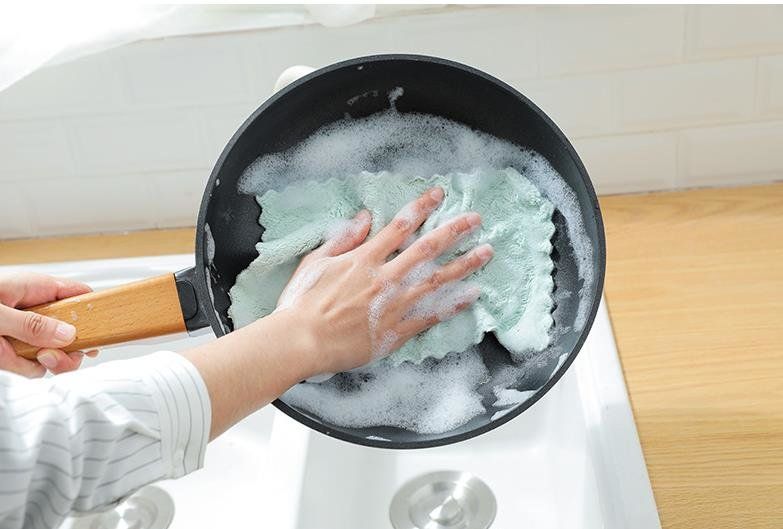 2pcs Microfiber Cloth, Super Absorbent Dishcloth V1237-ZY-506-0820