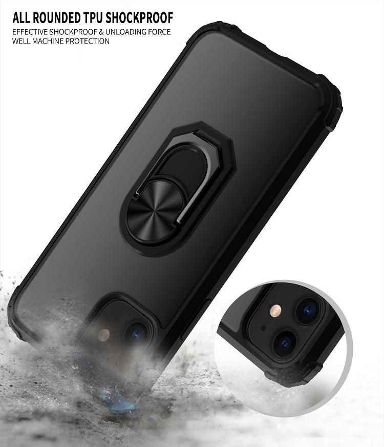iPhone 12 Silicone Shockproof Cover, Black Transparent, Compatible with iPhone 12 Pro V1237-ZY-506-0821