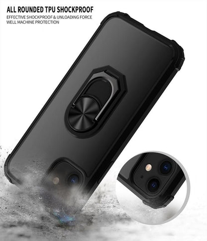 iPhone 12 Silicone Shockproof Cover, Black Transparent, Compatible with iPhone 12 Pro V1237-ZY-506-0821