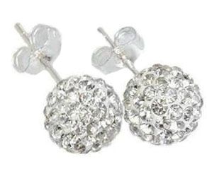 Sparkling Silver Earrings, 10mm V1237-ZY-506-0823